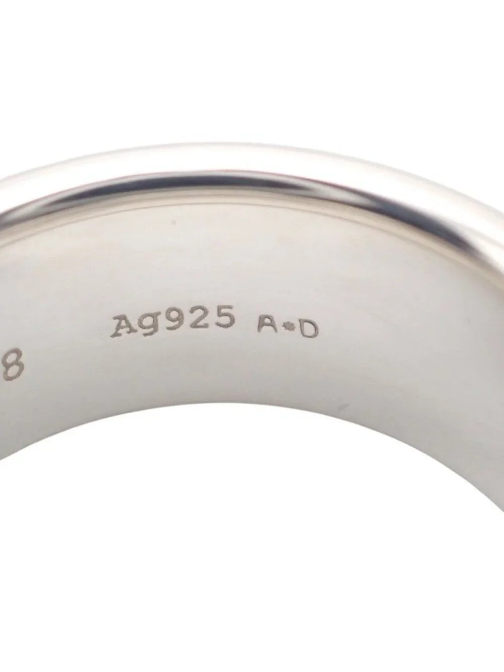 Hermes Eclipse Ribbon Ring 925 Sterling Silver Logo